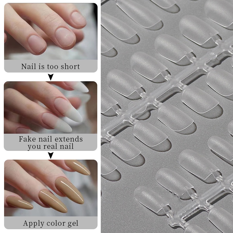 Hộp 240 móng tay giả UR SUGAR thiết kế toàn bộ mặt nhám chất lượng cao