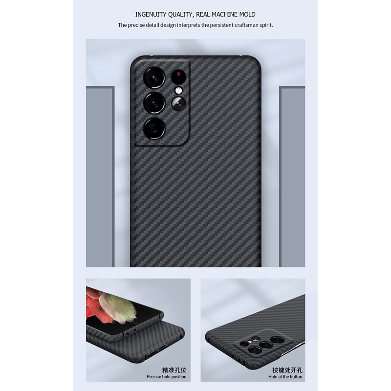 Ốp Điện Thoại Sợi Carbon Chống Rơi Cho Samsung Galaxy S21 S22 Plus S23 Ultra Galaxy S23