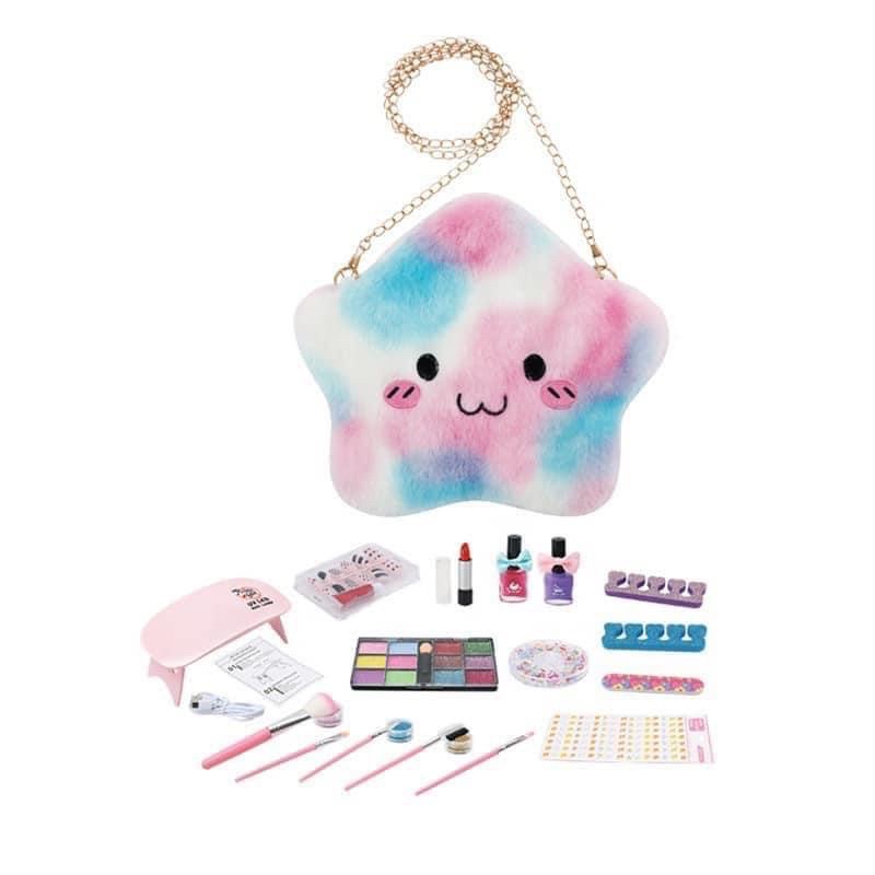 Bộ trang điểm và nail cho bé kèm túi xách
