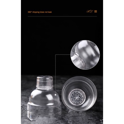 Bình lắc trà, rượu, shaker nhựa vạch đen (Nhựa PC Chịu Lực - Loại I) | ĐỒ PHA CHẾ TIỆM CAFE, TIỆM TRÀ CHANH, QUẦY BAR ,