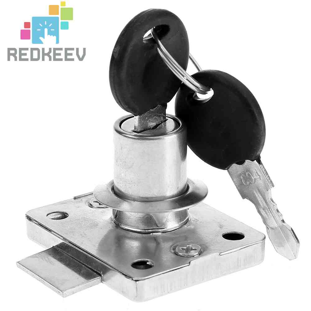 Ổ Khóa Ngăn Kéo Tủ Bằng Thép Không Gỉ Kèm 2 Chìa Khóa