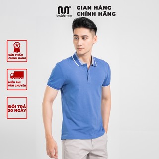 Áo polo nam INSIDEMEN cao cấp 2 màu trẻ trung thanh lịch chất liệu co giãn thoải mái IPS024S1