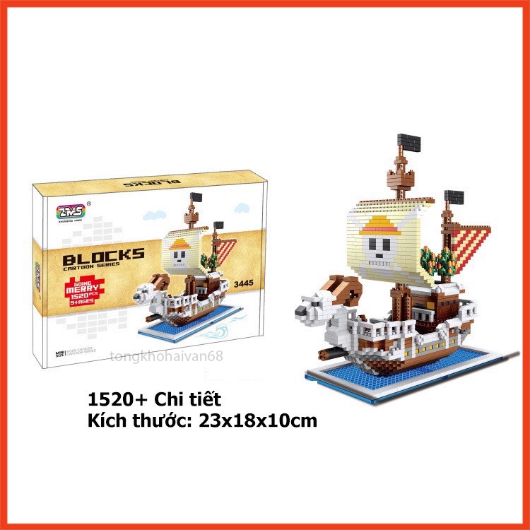 Mô Hình Lắp Ráp Tàu Thousand Sunny  Cướp Biển One Piece - Vua Hải Tặc ,Dùng Để Giải Trí Hoặc Trang Trí