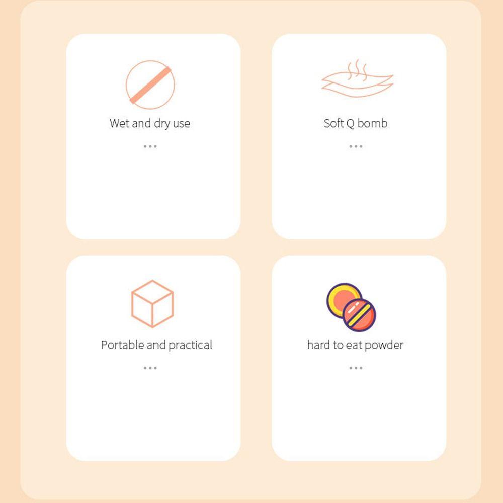 Set 2 Mút Trang Điểm Cotton Siêu Mềm Màu Kẹo Có Thể Sử Dụng Dạng Khô Và Ướt