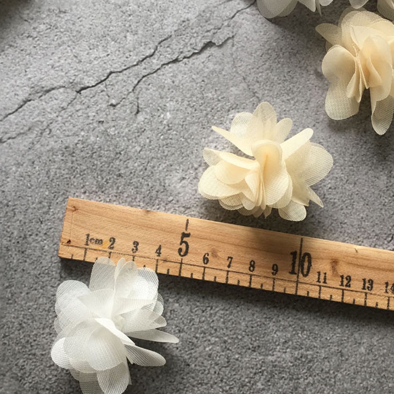 Bộ 20 Bó Hoa Vải Chiffon Rộng 5.5CM