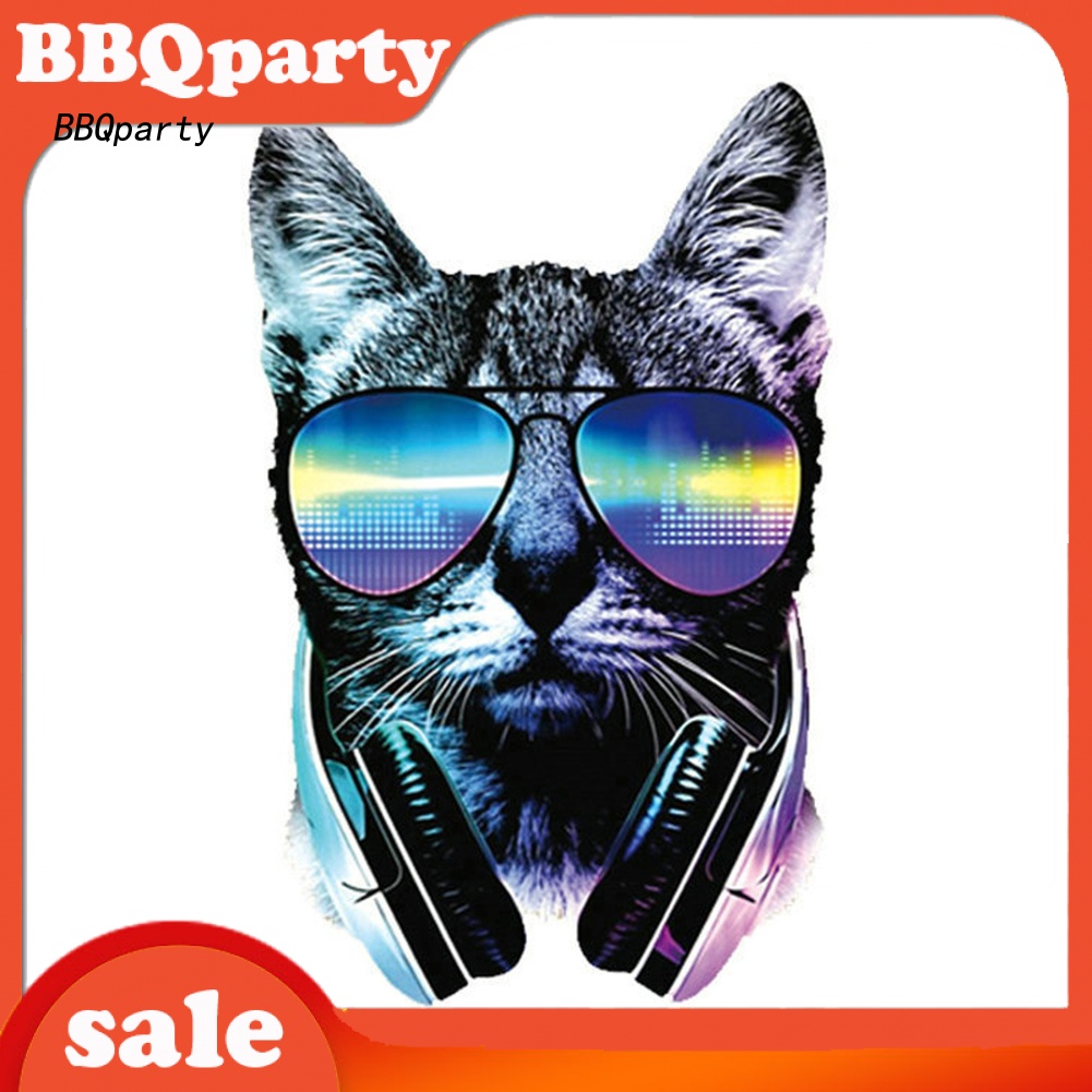 Miếng Dán Ủi Quần Áo Hình Mèo Tai Nghe < BBQparty >