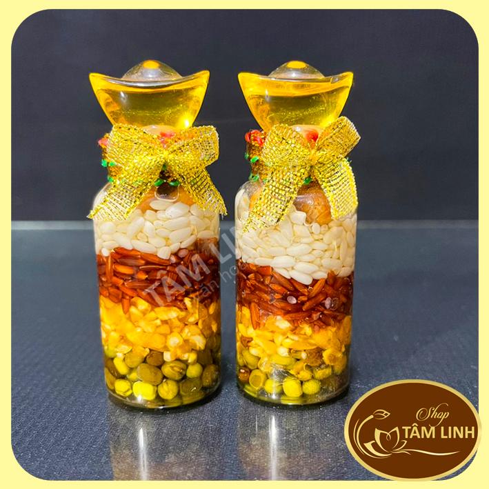 Chai ngũ cốc phong thuỷ của ăn của để bày ban thờ - Mandala Sala