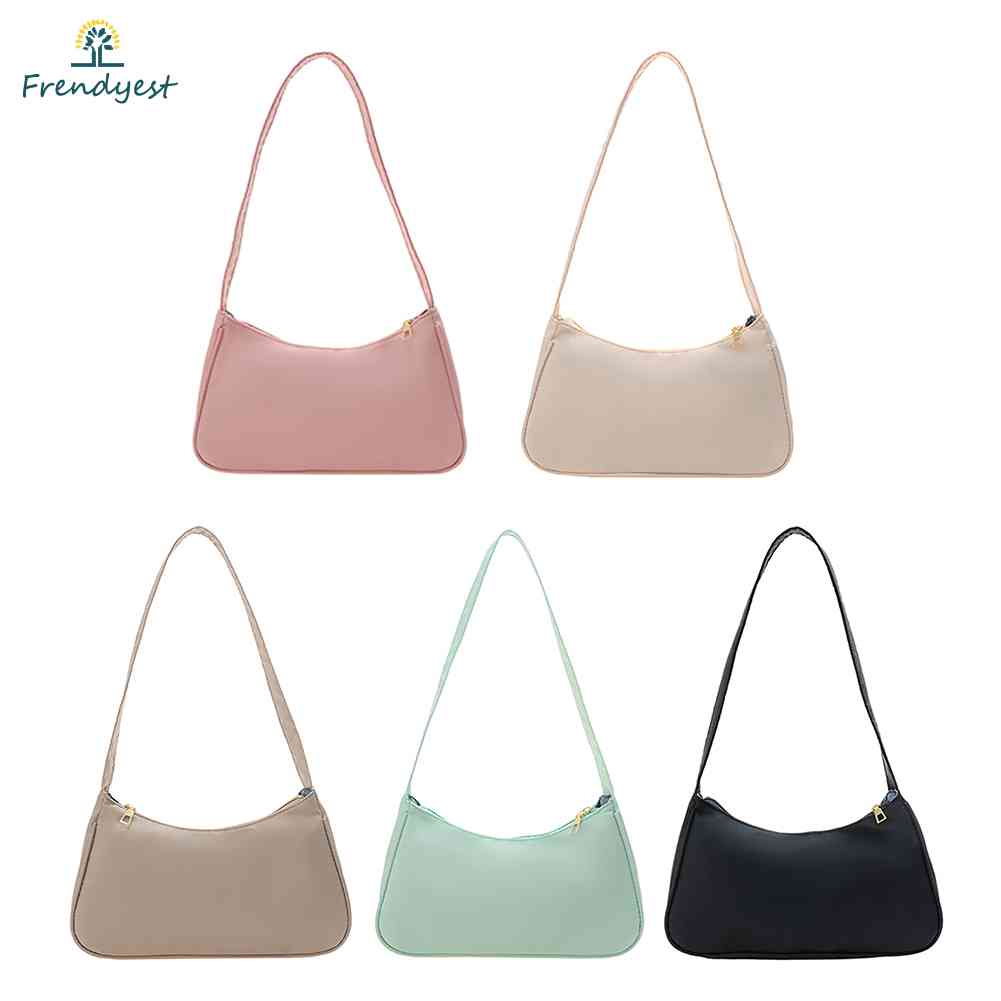 Túi Xách Đeo Vai / Kẹp Nách Chất Liệu Nylon Màu Trơn Thời Trang Cho Nữ