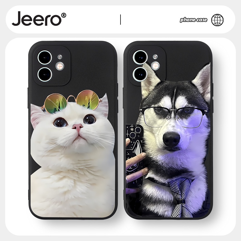Ốp Điện Thoại JEERO cặp đôi dễ thương đẹp độc lạ Cho iPhone 14 13 12 11 Pro Max SE 2020 X XR XS 8 7 ip 6S 6 Plus kute HFF2527