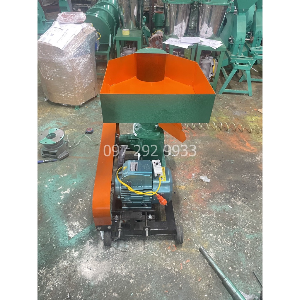 Máy ép cám viên s160 curoa phiên bản phễu ngang