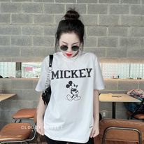 Áo Thun Mickey Cloudy Unisex phù hợp nam nữ 40-80kg Cotton 100%