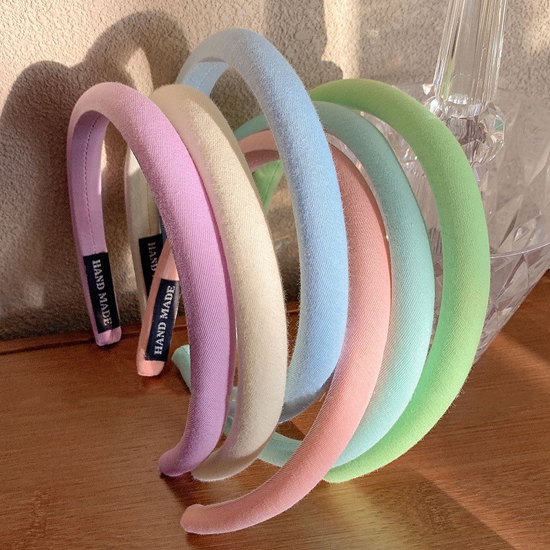 Băng Đô Bản Rộng Màu Kẹo Ngọt Ngào Phong Cách Hàn Quốc Cho Nữ