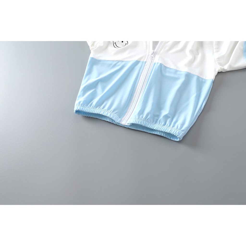 Áo Khoác Chống Nắng Tay Dài Bằng Lụa Lạnh Mỏng Nhẹ Thoáng Khí Kích Thước 80-140CM Thời Trang Cho Bé Trai Và Gái