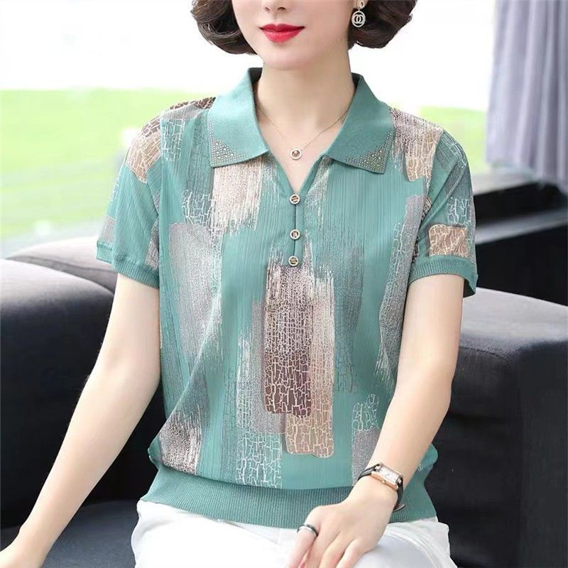 Áo Thun polo Tay Ngắn Dáng Rộng Thời Trang Mùa Hè 2023 Phong Cách Phương Tây Cho Nữ