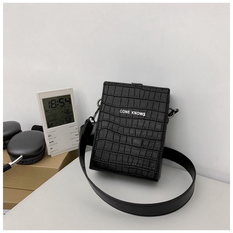 Túi đeo chéo Túi đeo vai Unisex da pu cao cấp dập vân cá sấu