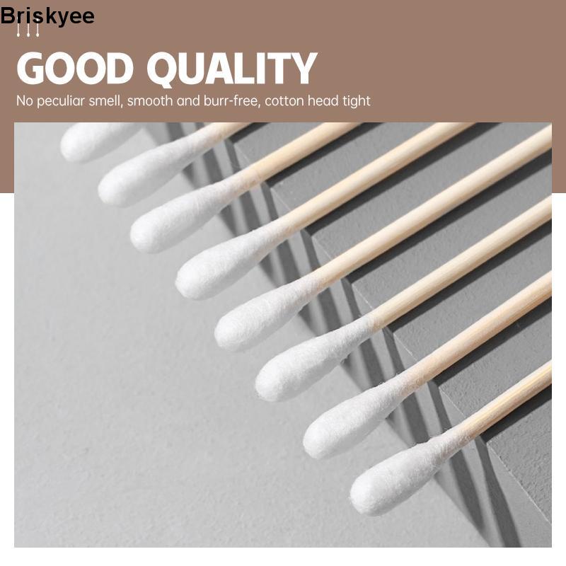 🎶Tăm bông 100 que thân gỗ ngoáy tai ,nặn mụn