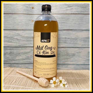 Mật ong nguyên chất hoa Cỏ kim - Xuyến chi APABEE - Chứng nhận VSATTP - Chai 1 Lít