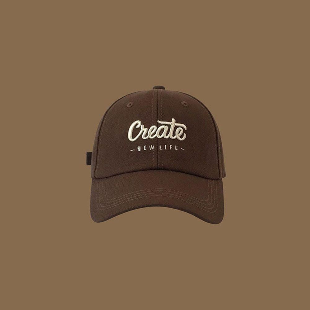 Mũ Lưỡi Trai Cotton Thêu Chữ Phong Cách Hàn Quốc