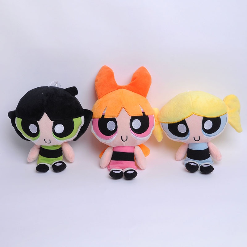 Mới Set 3 Thú Nhồi Bông Hình Nhân Vật Phim Powerpuff Girls 20cm