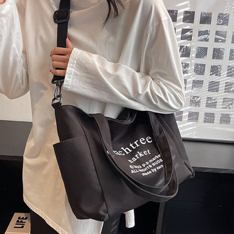 Túi Xách canvas Sức Chứa Lớn Thiết Kế Đơn Giản Thời Trang Cho Nữ