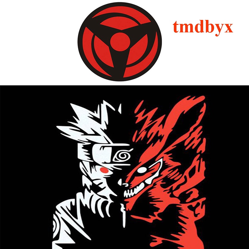Miếng Dán Phản Quang 20 * 14cm Họa Tiết Anime Naruto Uzumaki Sasuke Trang Trí Xe Hơi