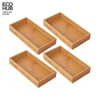 Khay tre ecohub để đồ 38x15x5cm e00312