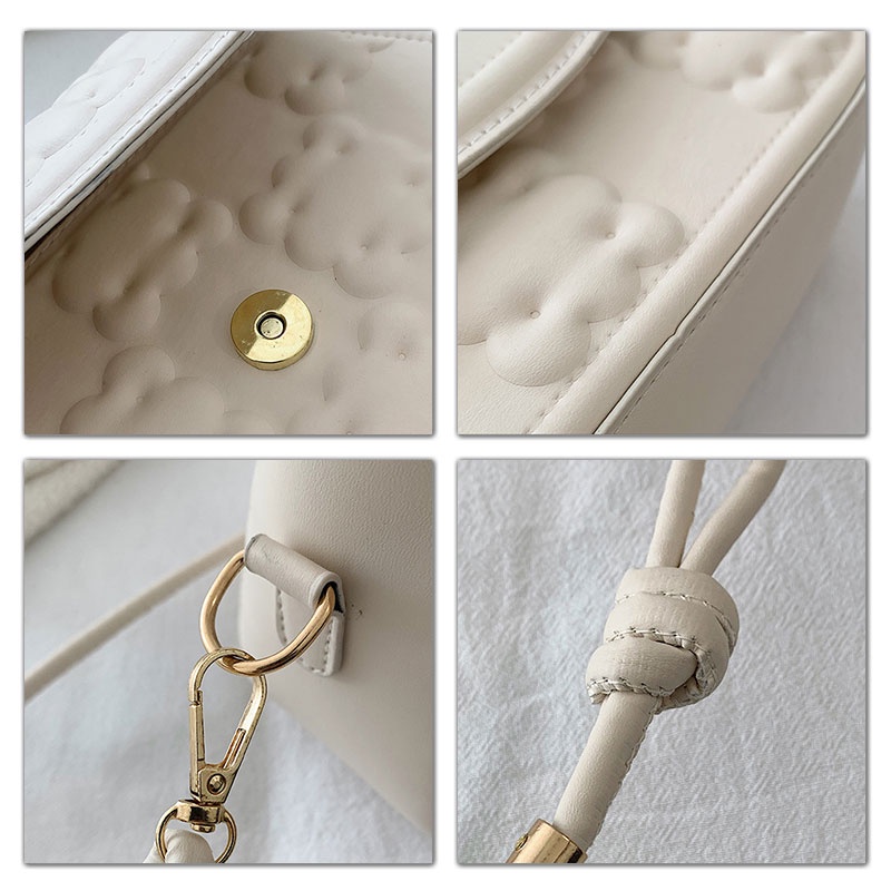 Mischa Túi Đeo Chéo Da PU Hình Vuông Màu Trơn Đơn Giản Phong Cách Hàn Quốc Hợp Thời Trang Cho Nữ