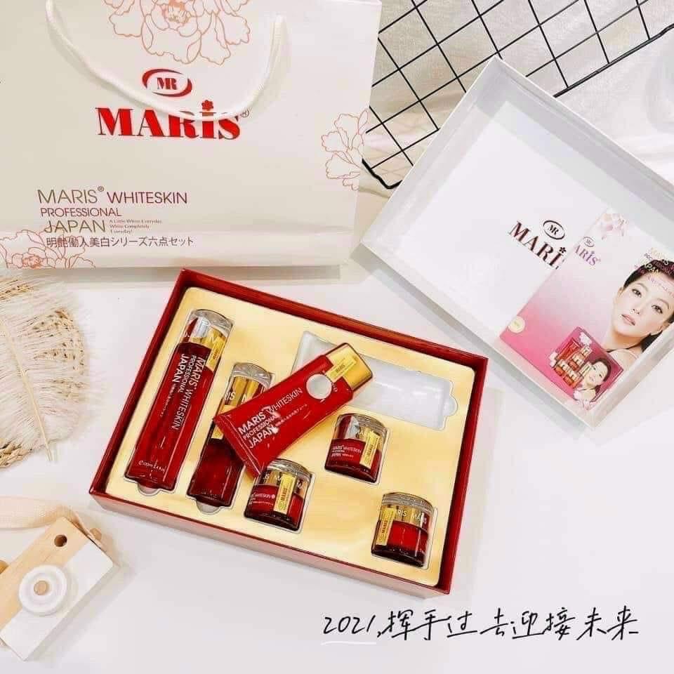 Bộ Mỹ Phẩm Maris Cao Cấp Nhật Bản 6in1 Dưỡng Trắng Da Nám Tàn Nhan Chuyên Sâu