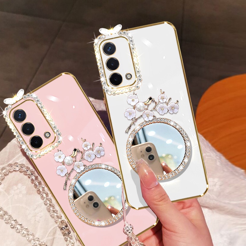 Ốp Điện Thoại Mềm Tráng Gương Họa Tiết Hoa Cho OPPO Reno 8 Pro 5G 8t 8z 7z 7 6 4G 6z