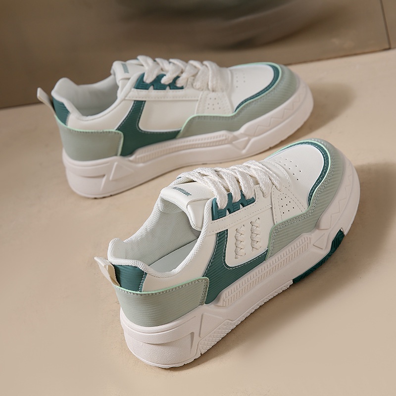 Giày Thể Thao Đế Dày Màu Trắng Phong Cách Hàn Quốc Thời Trang Mùa Thu Mới Cho Nữ