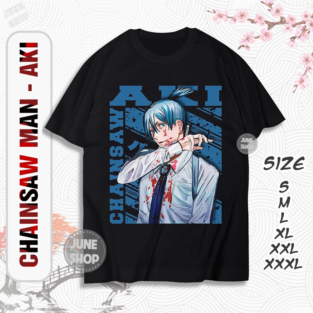Áo Chainsaw Man - Anime in hình Power, Makima, Denji, Aki, Pochita chất cotton 4 chiều, giá rẻ
