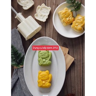 Khuôn trung thu thần tài 1 nhấn 2 mặt