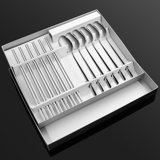 Muỗng đũa bằng inox, bộ 6 đôi đũa 6 muỗng cao cấp
