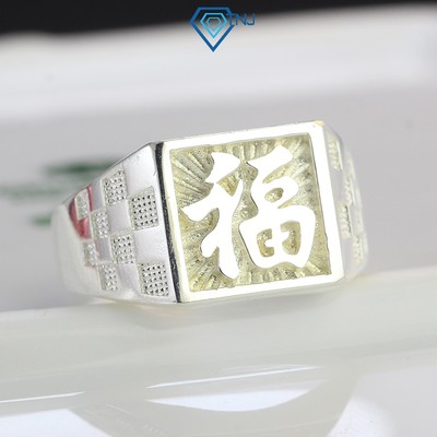 Nhẫn nam bạc chữ Phúc NNA0386 - Trang Sức TNJ