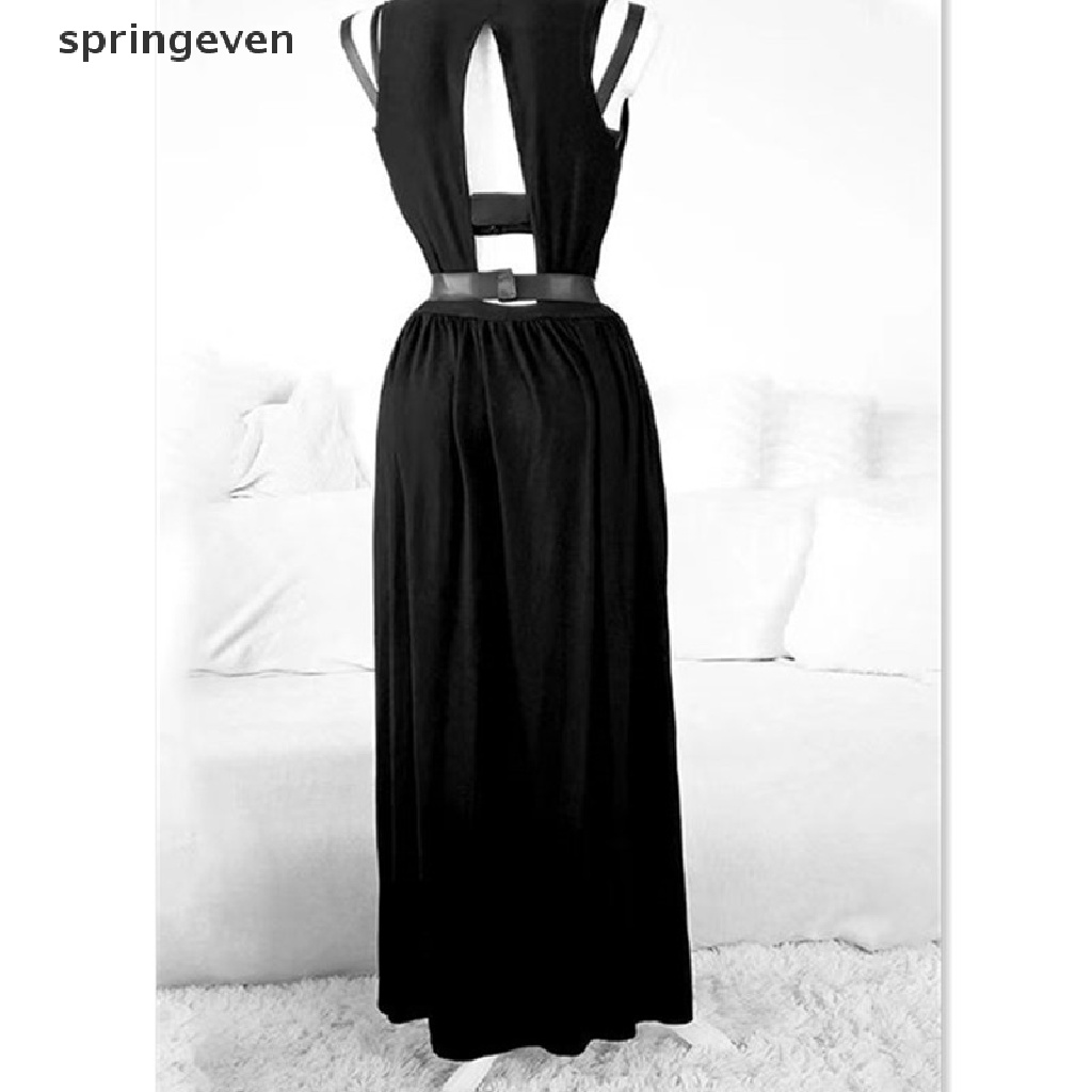Bộ 3 Món Áo Croptop Sát Nách + Quần Lót Lưới Xẻ Tà Màu Đen Phong Cách Gothic Cổ Điển Thời Trang Mùa Hè Quyến Rũ Cho Nữ