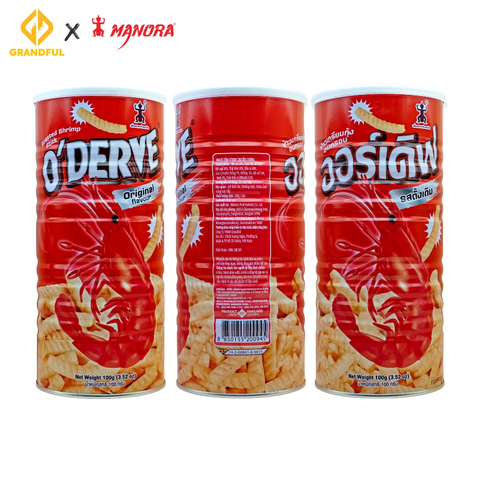 Snack Tôm O'DERVE Truyền Thống 100g