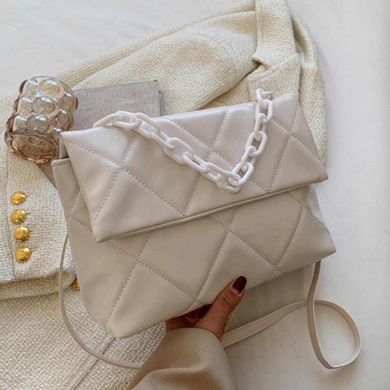 Túi Đeo Chéo Hình Thoi Đơn Giản Dễ Phối Đồ Thời Trang Cho Nữ