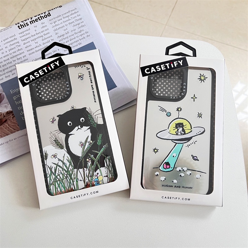 Ốp Điện Thoại TPU Silicone Chống Sốc Kèm Gương Nhỏ Cho iPhone 11 12 13 14 Pro Max 14 Plus
