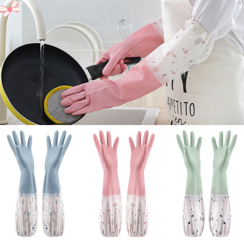 Găng tay rửa bát chén lót nỉ siêu ấm Hàng cao cấp ruiyan
