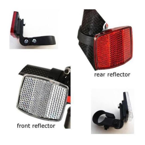 Combo 2 miếng phản quang gắn trước sau xe đạp vuông