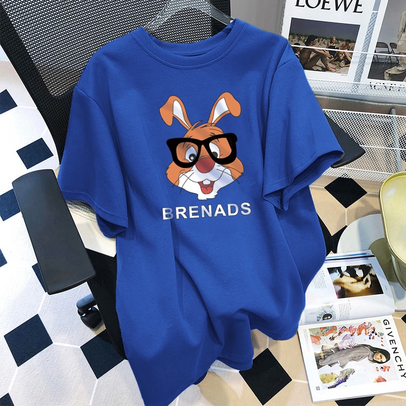 NRVP Áo thun 100% cotton tay ngắn dáng suông in họa tiết trẻ trung thời trang unisex size 5XL