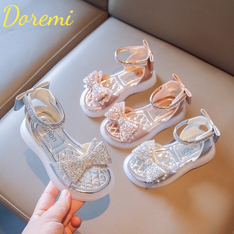 Doremi Xăng đan Công Chúa Đính Ngọc Trai Phong Cách Thời Trang Pháp Đơn Giản Dành Cho Bé Gái
