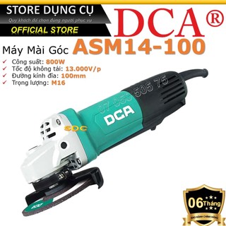 800w máy mài góc 100mm dca asm14-100 | máy cắt cầm tay công tắc bóp