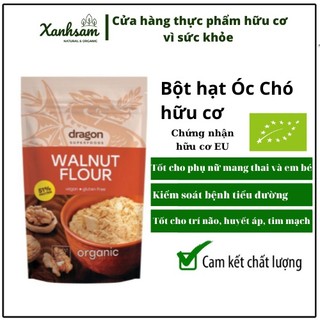 Bột Hạt Óc Chó hữu cơ 51% protein Dragon Superfoods 200g - Xanhsam Organic