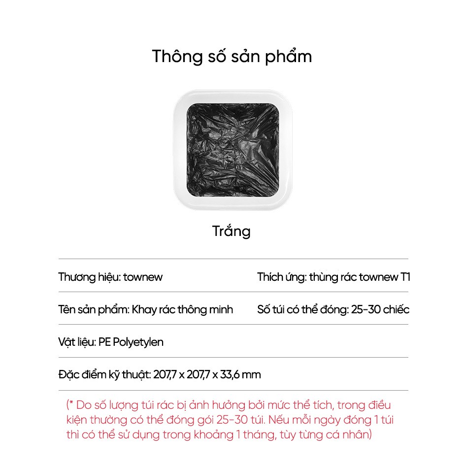 Khay đựng rác Xiaomi Townew T1,T1S,TAir,...