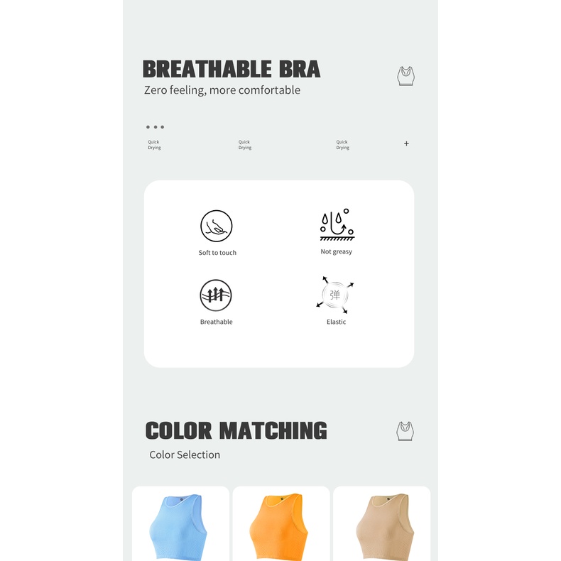 Áo Ngực Thể Thao Không Đường May Thoáng Khí B0268