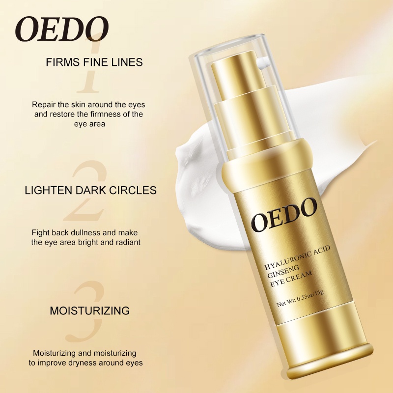 Kem dưỡng mắt OEDO tinh chất nhân sâm Hyaluronic Acid Dưỡng Ẩm Chăm Sóc Giảm Nếp Nhăn Quầng Thâm Và Bọng Mắt Thâm chống nhăn 15g