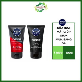 Sữa rửa mặt nivea men deep giúp giảm mụn - sáng da