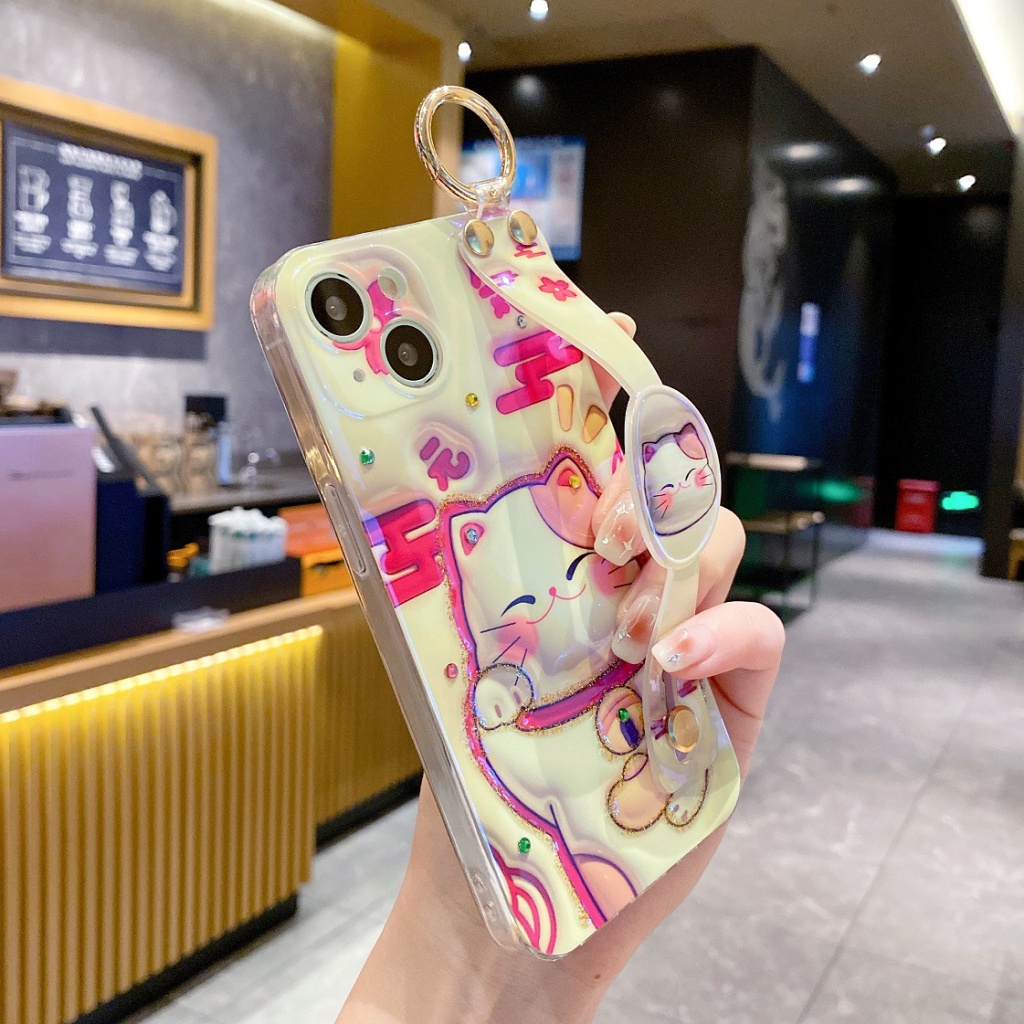 Ốp Lưng Hình Mèo Cầu Tài Nhiều Mẫu Mã Cho Điện Thoại iPhone X Xr Xsmax 11 12 13 14 Pro Max