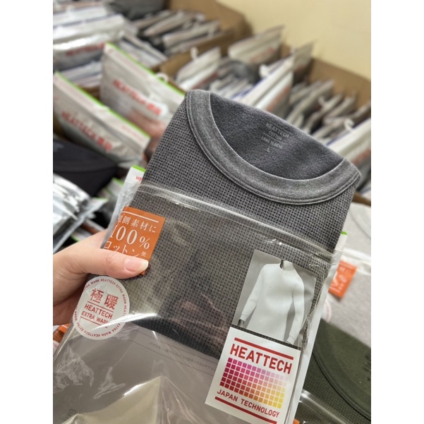 Áo giữ nhiệt uniqlo nam extra vải tăm gân